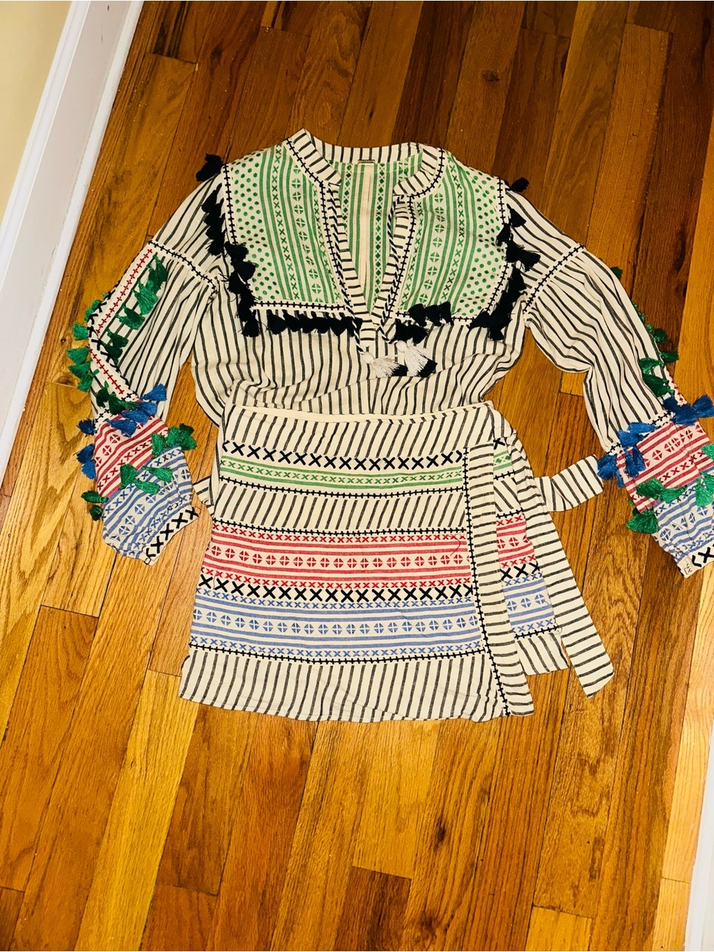Dodo Bar OR Santiago shirt & Leonil wrap mini skirt set